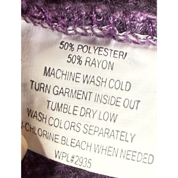 ALPS Deep Pile Purple Fleece 1/4 Zip Sweater Top Sz S Womens Ski Board Outdoors - Picture 8 of 8